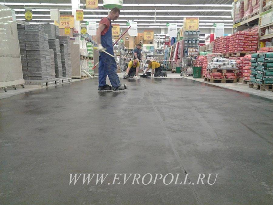 Промышленный пол для торгового центра Leroy Merlin 